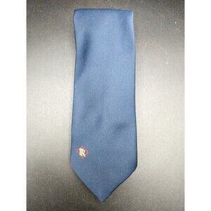 Vintage Navy Blue Rolls-Royce Canada Neck Tie RR Maple Leaf Symbol
